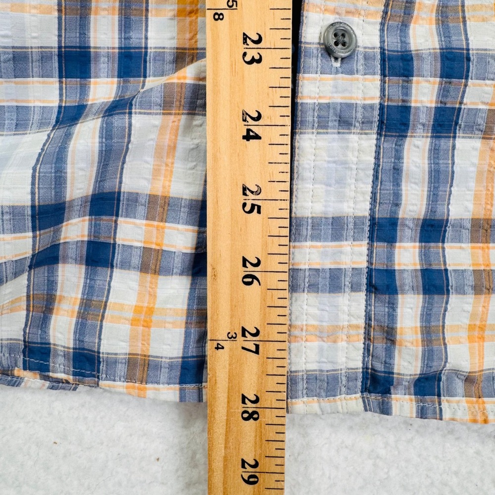 Eddie Bauer‎ Mens L Classic Fit Plaid Short Sleeve Button Up Seerseeker Shirt - Picture 7 of 7